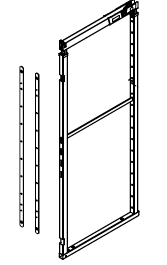 Hochschrankauszug, TAL-Larder 5, Rahmen 1700-1950 mm Einbauhöhe, lavagrau Vauth Sagel