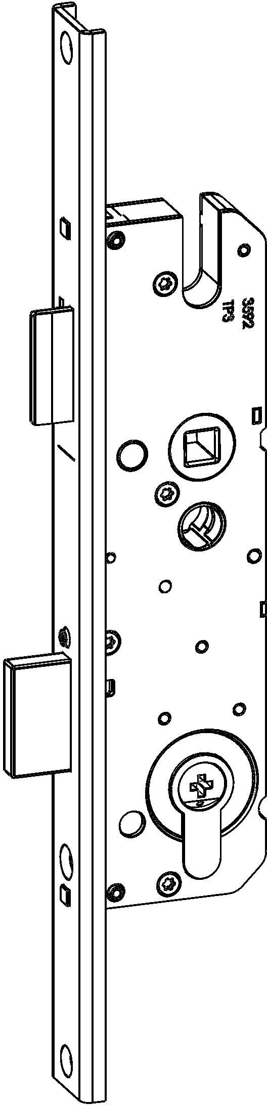 WINKHAUS Einsteckschloss STV U2460, 8/92, Stahl