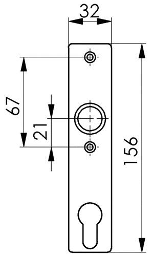 AMF Zylinderkurzschild 427Z VA ma PZ 72mm AMF