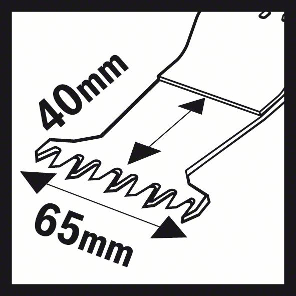 BOSCH BIM Tauchsägeblatt AII 65 BSPB, Hard Wood, 40 x 65 mm, 5er-Pack