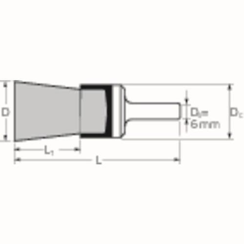 PFERD Pinselbürste PBG INOX D.23mm Drahtstärke 0,25mm VA 20000min-¹ 10 St.PFERD