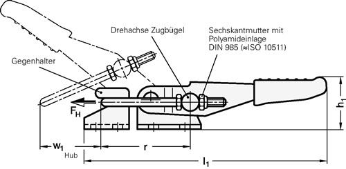 Ganter Verschluss-Spanner GN 851 STA Haltekraft FH 1600 N GANTER