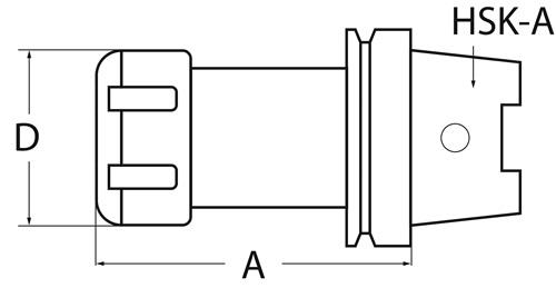 PROMAT Spannzangenfutter ER DIN 69893A Spann-D.2-16mm HSK-A63 A.-L.100mm PROMAT