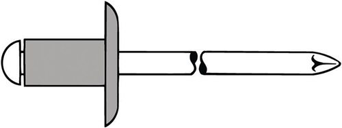 GESIPA Blindniet Nietschaft dxl 5,0x12,0mm K14 Alu/Stahl 250 St.GESIPA