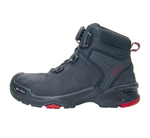 BAAK Sicherheitsstiefel Braxton Gr.41 schwarz/rot Leder S3 SRC HRO EN20345 BAAK