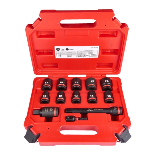 MILWAUKEE Schlagnuss-Set 1/2"kurz(13tlg.)SHOCKWAVE