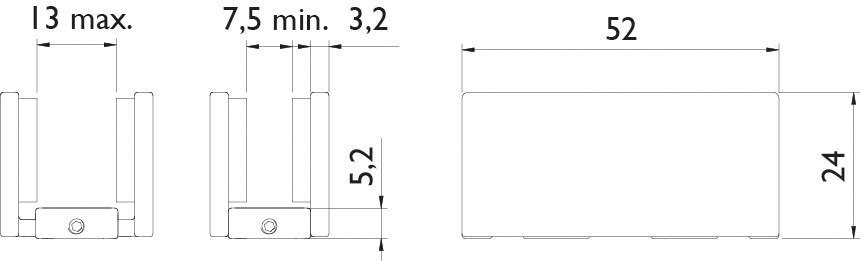 HERMAT Schiebetürbeschlag SAN REMO 9170.GKT/SAFE/80D/GLAS, Aluminium