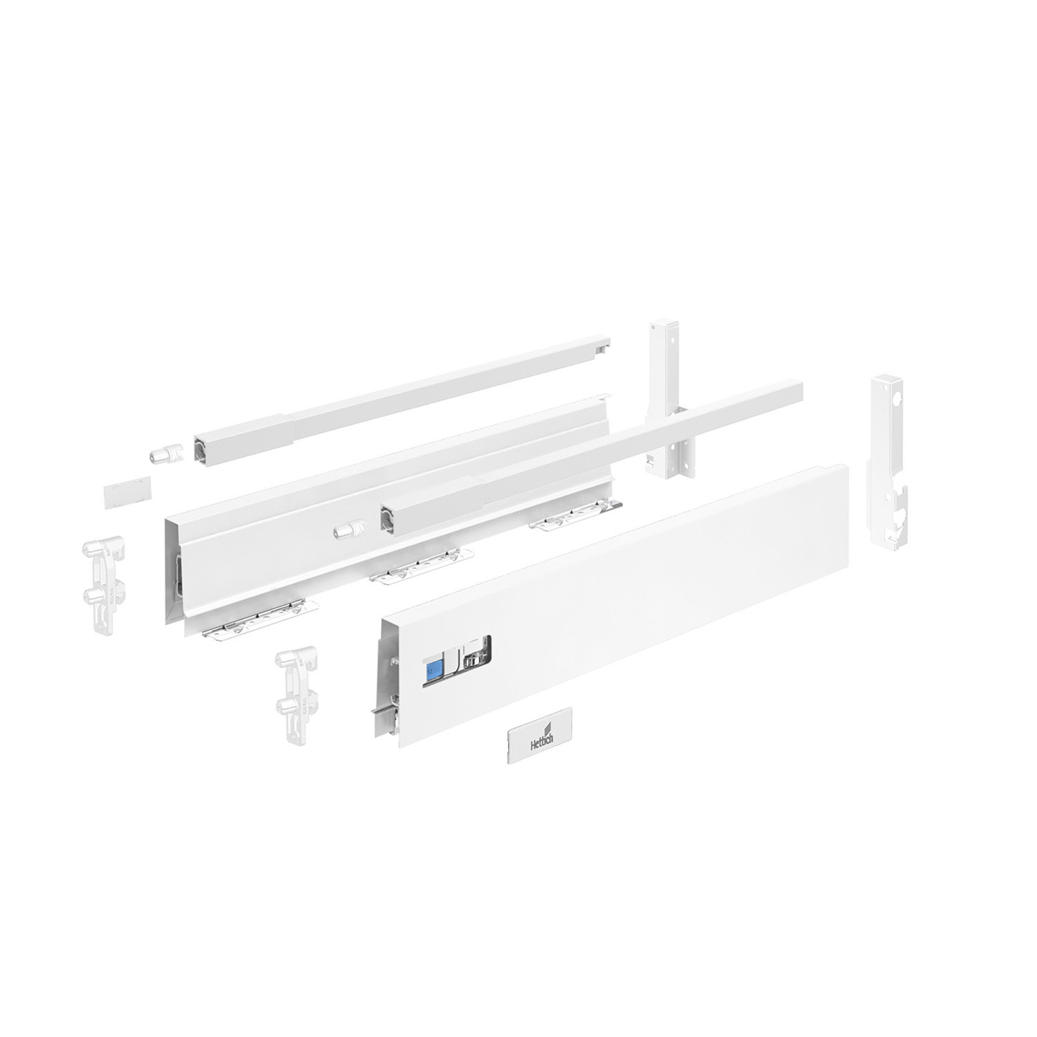 HETTICH InnoTech Atira Set Frontauszug, 470 x 144 mm, weiß, links und rechts, 9307220