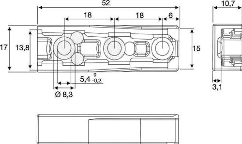 BMB Schwerlast-Verbinder Solid F Zamak 52mm BMB