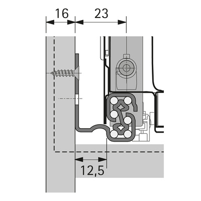 HETTICH Quadro V6 Silent System, 470 mm, EB 12,5 mm, links und rechts, 9290627