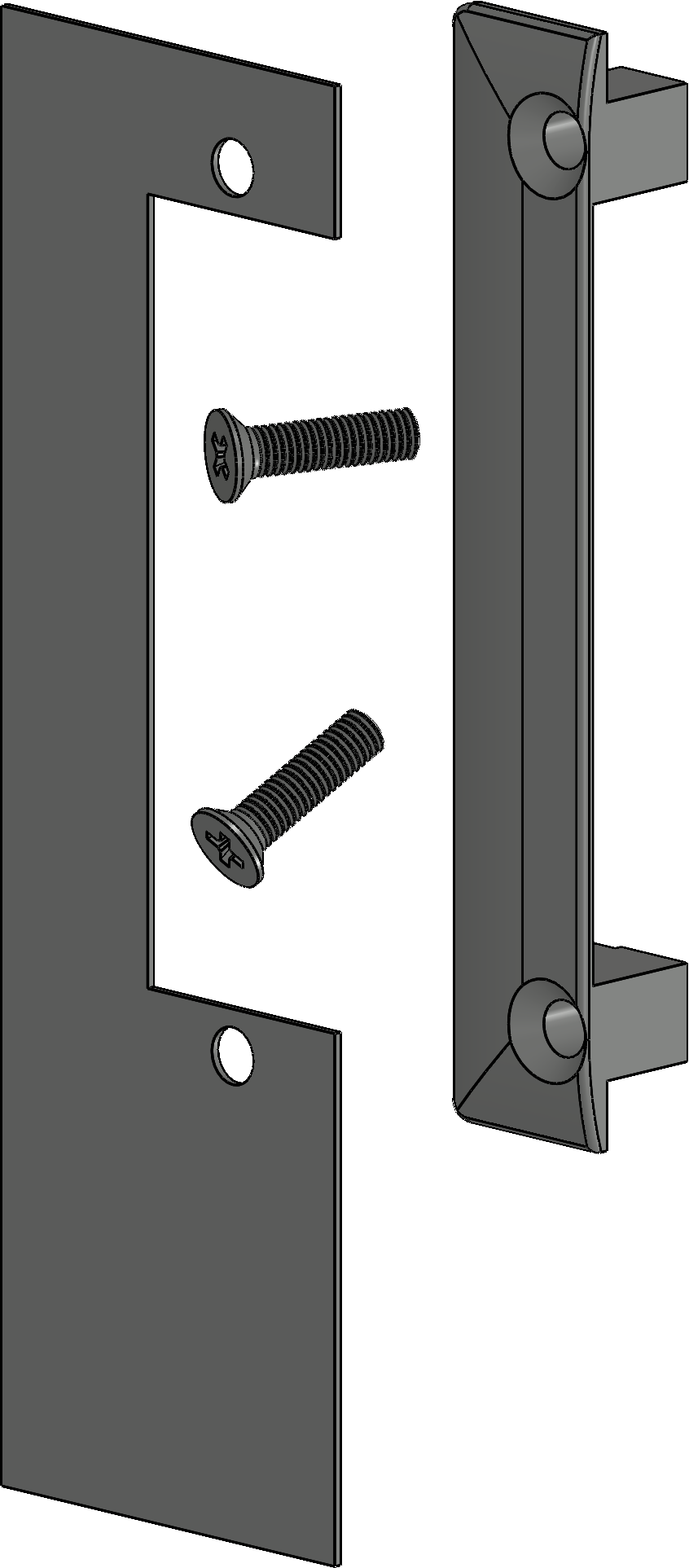 WINKHAUS Garnitur Blende STV E-130-U, Stahl