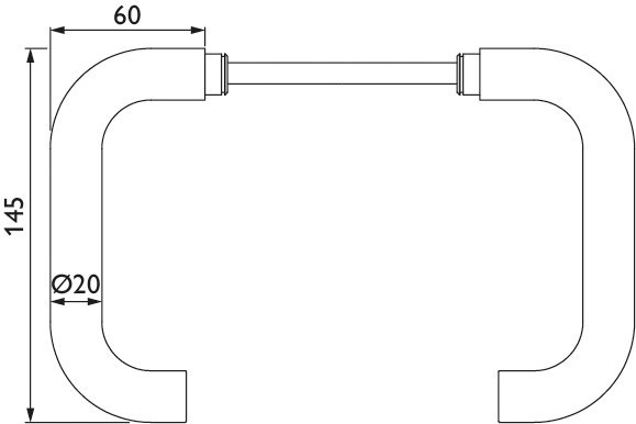 HERMAT Türdrückerpaar BASIC 01 1801, Edelstahl