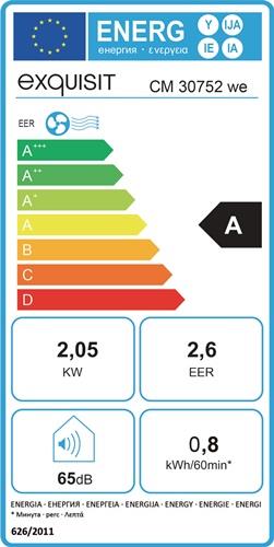 Raumklimagerät Exquisit CM 30752 we 2,1 kW 0,80 l/h weiß 50 m³ EXQUISIT