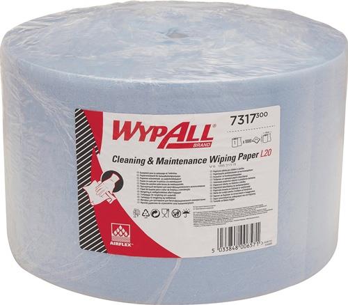 KIMBERLY-CLARK Wischtuch WYPALL L20 EXTRA+ L380xB235ca.mm blau 2-lagig