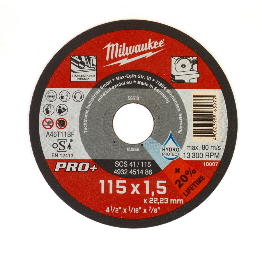 MILWAUKEE Metalltrennscheibe 115x1,5 mm PRO+