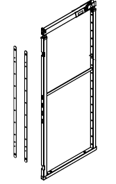 Hochschrankauszug, TAL-Larder 3, Rahmen 1200-1450 mm Einbauhöhe, silber Vauth Sagel