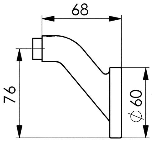 AMF Türknopflochteil 478L LM F1/silberf.gekr.rd.60mm AMF