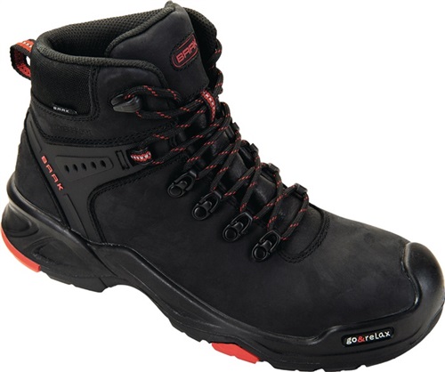 BAAK Sicherheitsstiefel Bailey Gr.46 schwarz/rot Leder S3 SRC HRO WR EN20345 BAAK