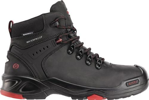 BAAK Sicherheitsstiefel Bailey Gr.46 schwarz/rot Leder S3 SRC HRO WR EN20345 BAAK