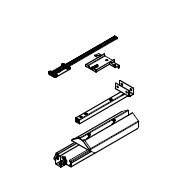 Hochschrankauszug, TAL-Gate Führung-Set, silber Vauth Sagel