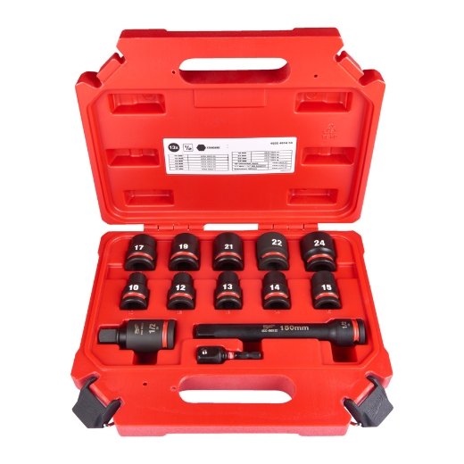 MILWAUKEE Schlagnuss-Set 1/2"kurz(13tlg.)SHOCKWAVE