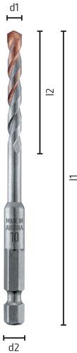 ALPEN Dachziegelbohrer D.5mm Gesamt-L.100mm ALPEN