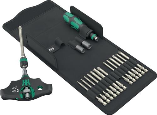 WERA Schraubendrehersatz Kraftform Kompakt 400 RA SHK Set 1 19-tlg.m.Wechselkl.WERA