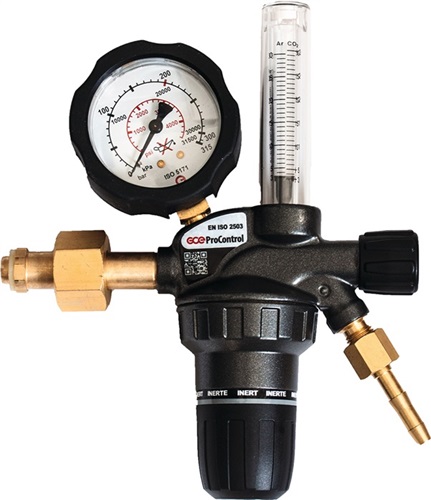 GCE Flaschendruckminderer ProControl® Flowmeter Argon/CO₂ 200bar 1-stufig 30l/min