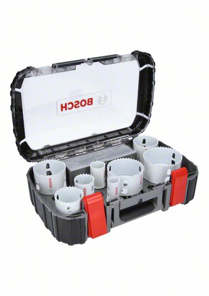 BOSCH Lochsägen-Set Progressor for Wood and Metal, 11-teiliges Elektrikerset, 25-86 mm