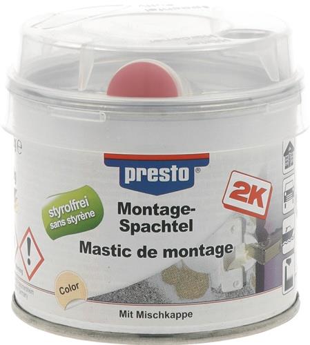 PRESTO 2K-Montagespachtel hell-ocker,Härter rot 250g Dose PRESTO