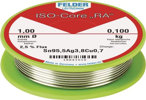 FELDER Lötdraht ISO-Core® RA 1mm 100g Sn95,5Ag3,8Cu0,7 FELDER