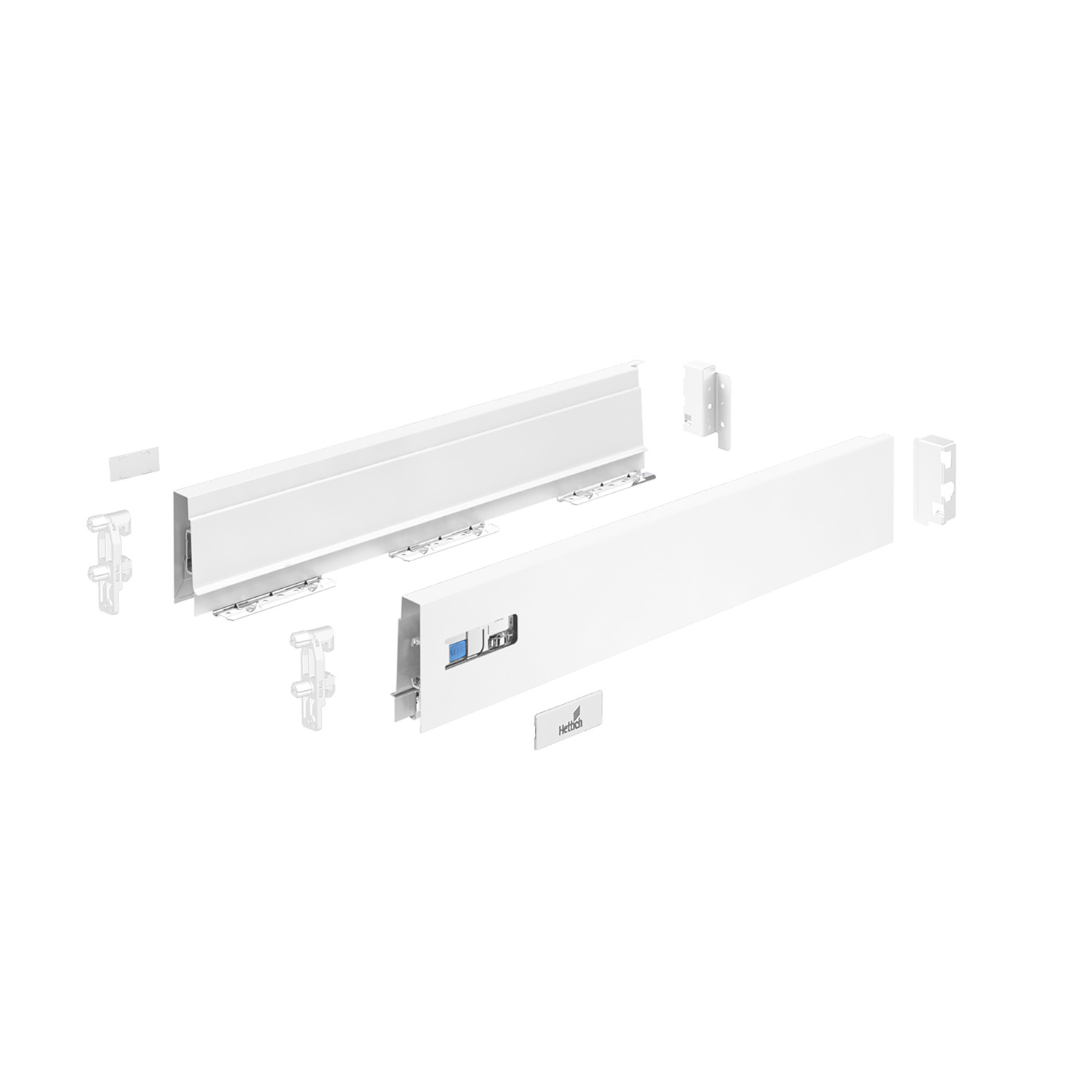 HETTICH InnoTech Atira Set Zarge, 470 x 70 mm, weiß, links und rechts, 9307140