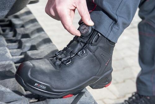 BAAK Sicherheitsstiefel Braxton Gr.41 schwarz/rot Leder S3 SRC HRO EN20345 BAAK