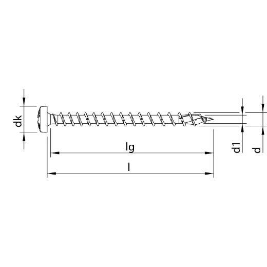 HECO TOPIX-plus 4,0 x 20, Rundkopf, Pozi-Drive, Variables Vollgewinde, verzinkt blau, A3K