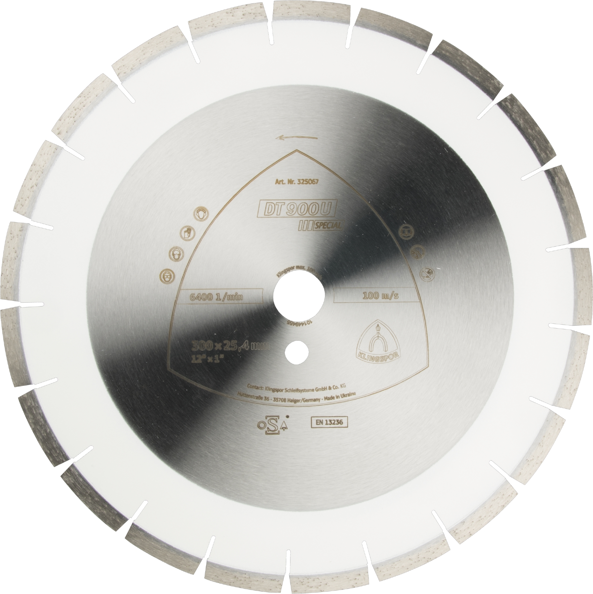 KLINGSPOR Diamanttrennscheibe DT 900 U Special, 300 x 30