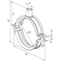 FISCHER Rohrschelle FRS-L 138-145 M8/M10 Univ.