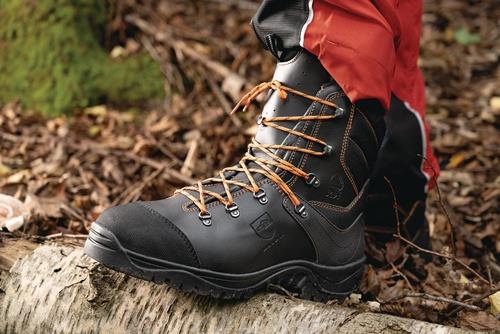 SOLIDUR Forstsicherheitsstiefel KAILASH Gr.44 schwarz/orange GlattlederS3 HRO CI HI SRC