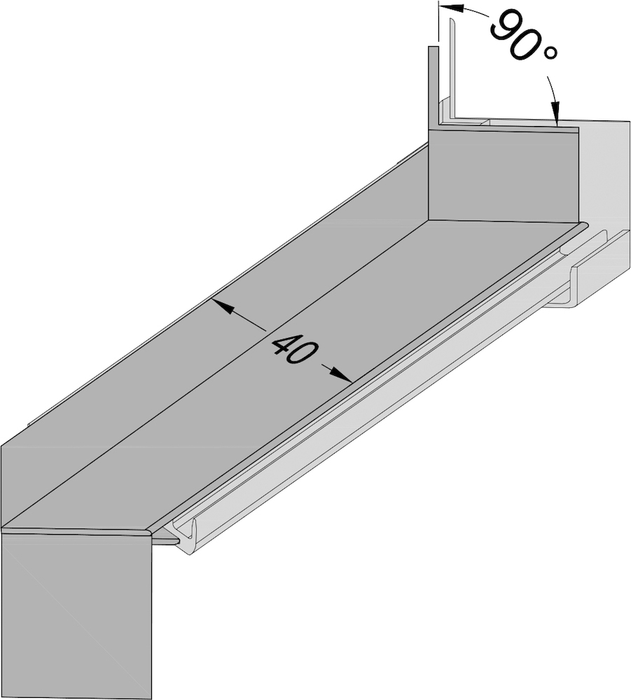 GUTMANN Außeneckverbinder VFG 400 AE, 180 mm, dunkelbraun