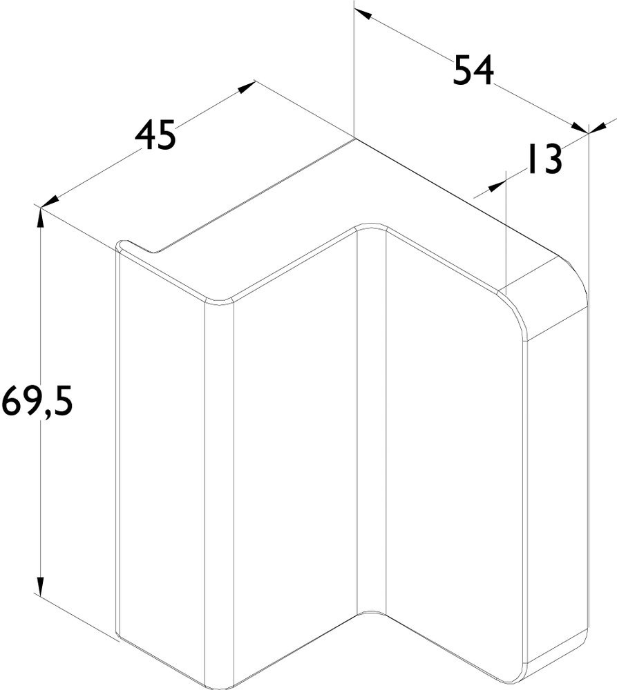 HERMAT Ganzglas Gegenkasten 6907.GKW, Zinkdruckguss