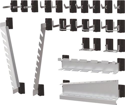 BEDRUNKA+HIRTH Werkzeughaltersortiment SimplaClip B2xH6mm 10 Haken/3 Doppelhaken/5 Hal.