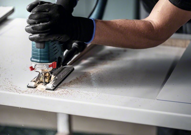 BOSCH EXPERT ‘Hardwood 2-side clean’ T 308 BFP Stichsägeblatt, 5 Stück. Für Stichsägen