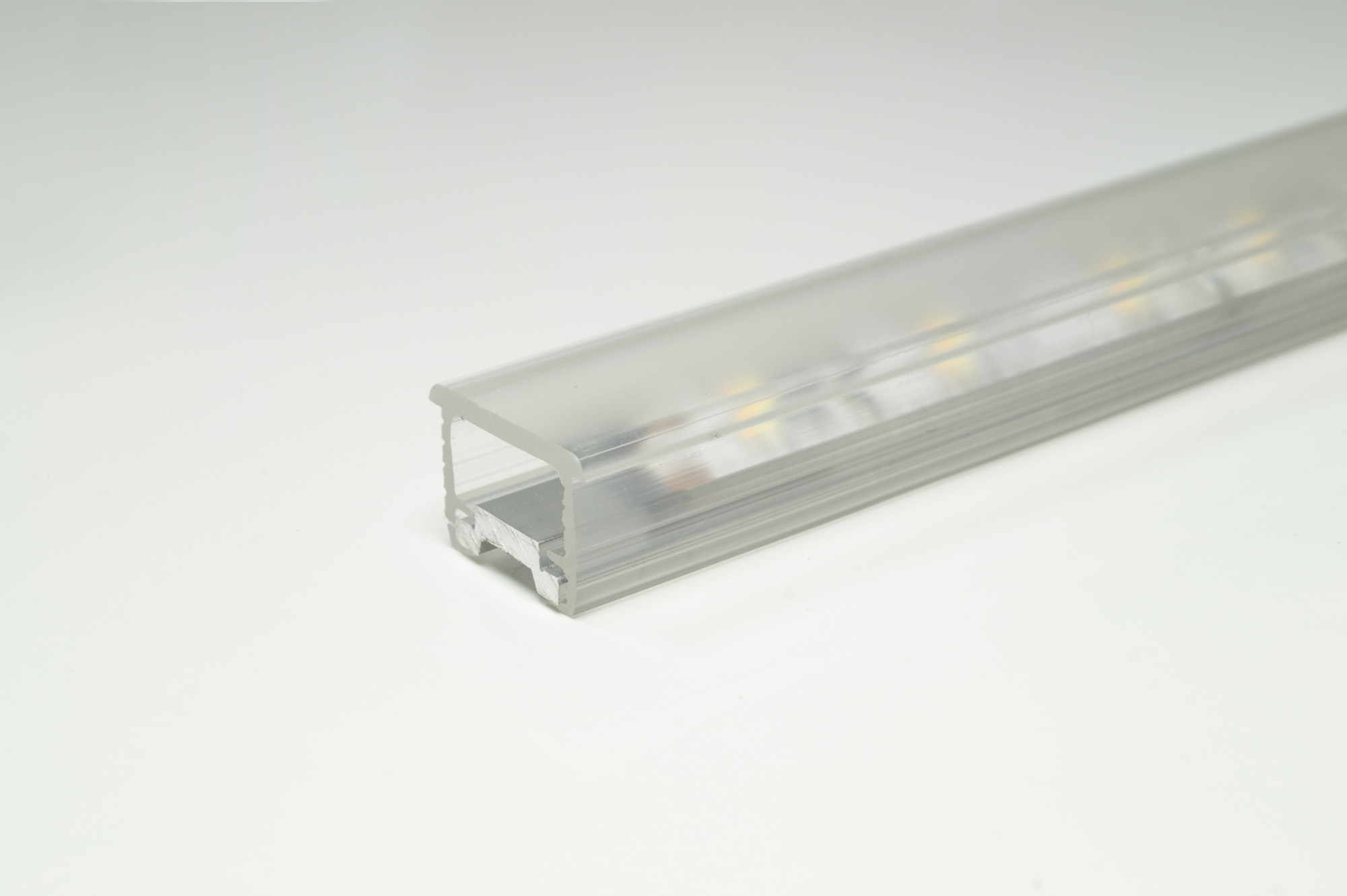 L&S LED Nutprofil 15,5x9,5 mm Kunststoff transparent L:2000 mm