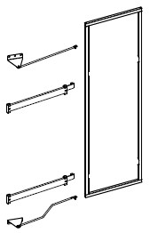 Hochschrankauszug, TAL-Gate PRO 5/6, Frontrahmen für 600er, 1700-2140 mm Einbauhöhe, silber Vauth Sagel