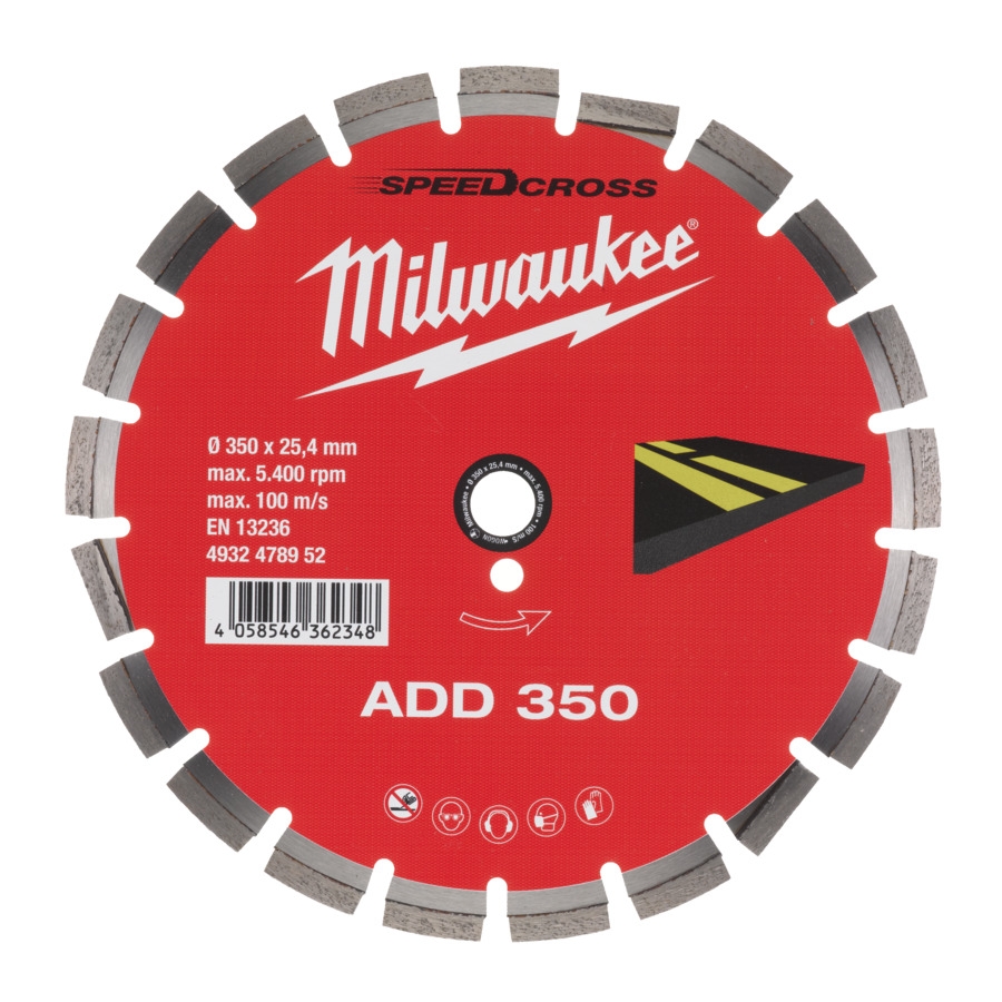 MILWAUKEE Diamant-Trennscheibe Asphalt ADD350