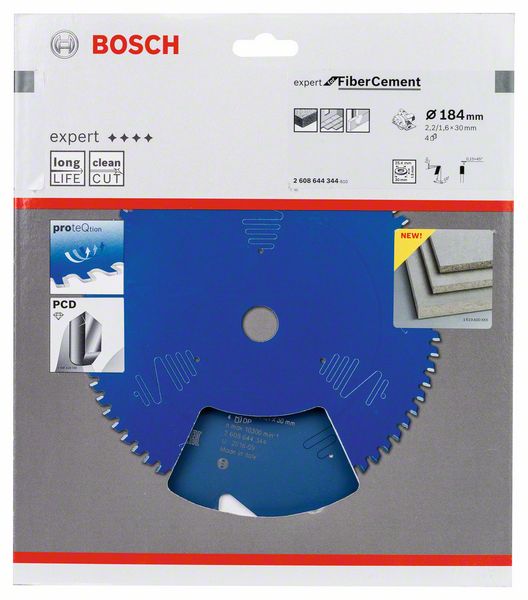 BOSCH Kreissägeblatt Expert for Fibre Cement, 184 x 30 x 2,2 mm, 4