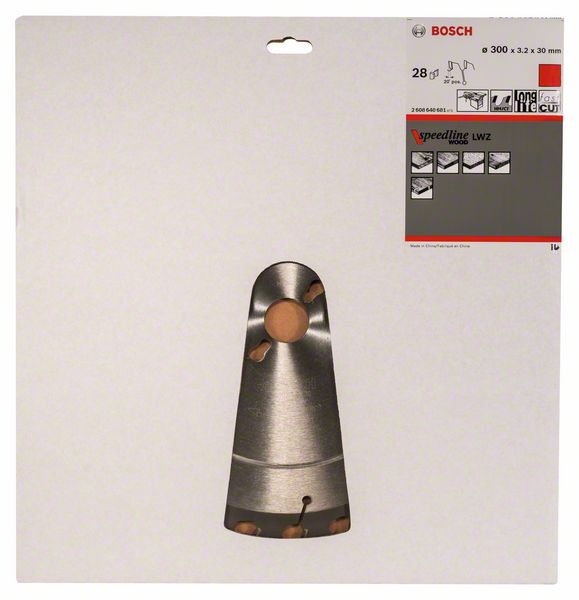 BOSCH Kreissägeblatt Speedline Wood, 300 x 30 x 3,2 mm, 28