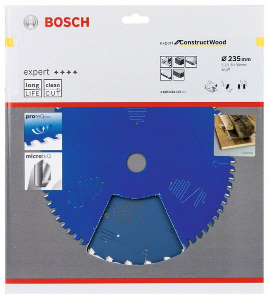 BOSCH Kreissägeblatt Expert for Construct Wood, 235 x 30 x 2,0 mm, 30