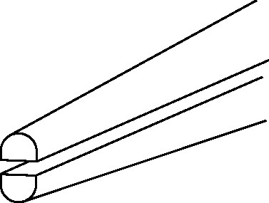 KNIPEX Langbeckzange Gesamt-L.160mm Form 2 Kopf verchr.lang,flach-rund Mehrkomp.-Hüllen