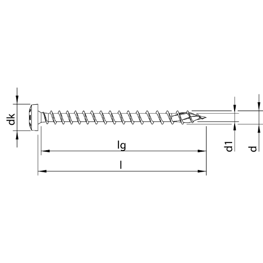 HECO TOPIX-plus A2 4,0 x 50, Rundkopf, T-Drive, Variables Vollgewinde, blank, gleitbeschichtet