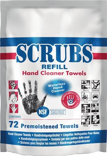 SCRUBS Handreinigungstuch Scrubs hohe Reinigungskraft 72 St.Nachfüllpackung SCRUBS